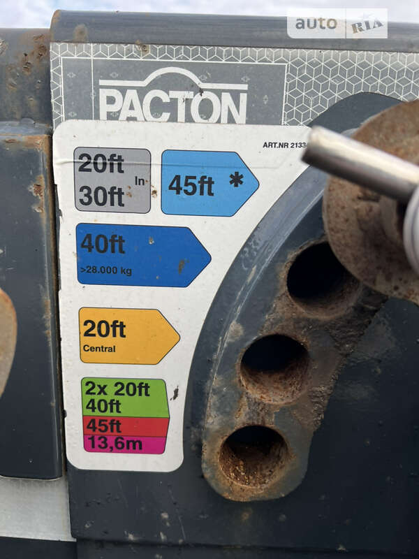 Контейнеровоз напівпричіп Pacton TXC 2016 в Вараші
