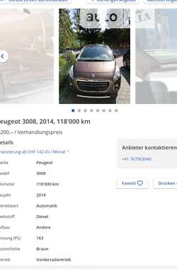 Внедорожник / Кроссовер Peugeot 3008 2013 в 