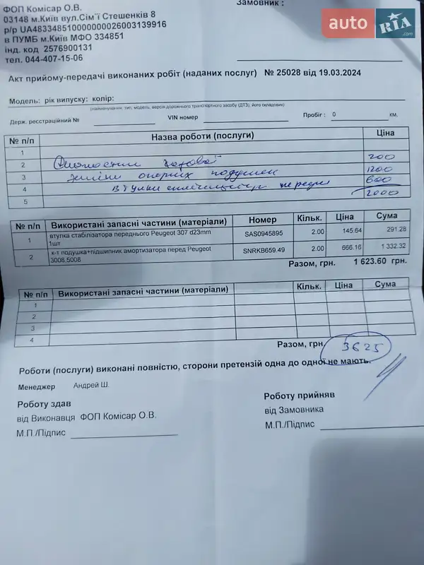 Внедорожник / Кроссовер Peugeot 3008 2015 в Киеве документ