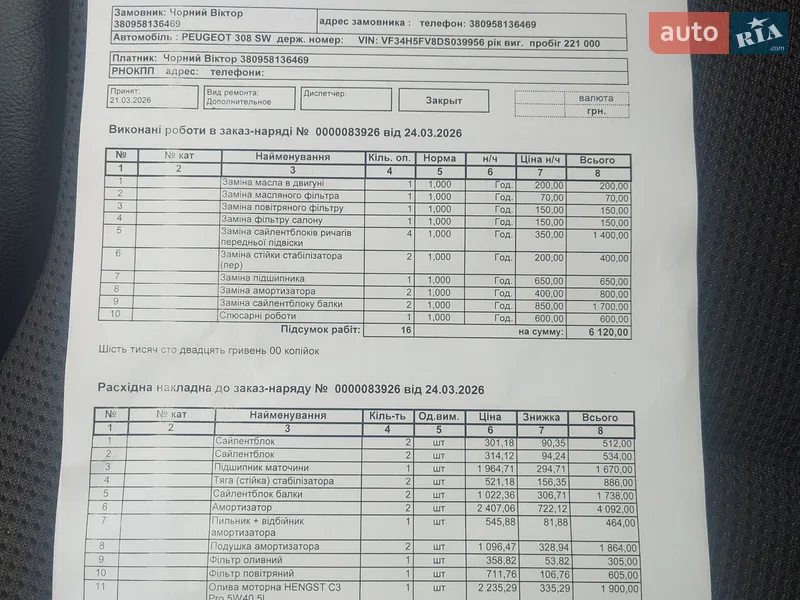 Універсал Peugeot 308 2013 в Луцьку документ