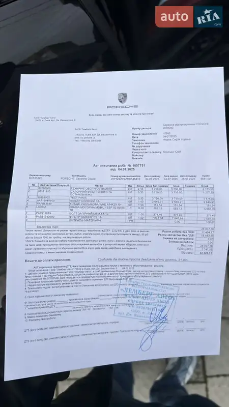 Позашляховик / Кросовер Porsche Cayenne Coupe 2023 в Львові документ