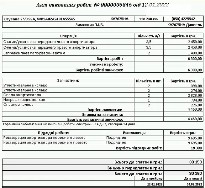 Внедорожник / Кроссовер Porsche Cayenne 2011 в Киеве документ