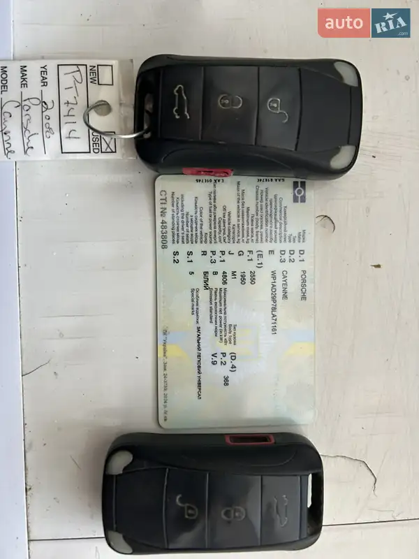 Позашляховик / Кросовер Porsche Cayenne 2008 в Києві документ 2 фото Позашляховик / Кросовер Porsche Cayenne 2008 в Києві документ