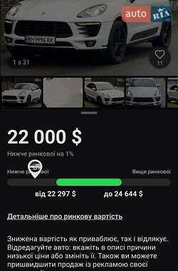 Внедорожник / Кроссовер Porsche Macan 2014 в Виннице