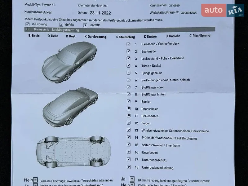 Седан Porsche Taycan 2020 в Хмельницком документ