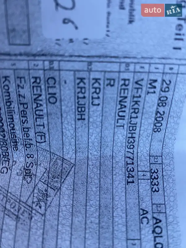 Універсал Renault Clio 2008 в Коломиї документ