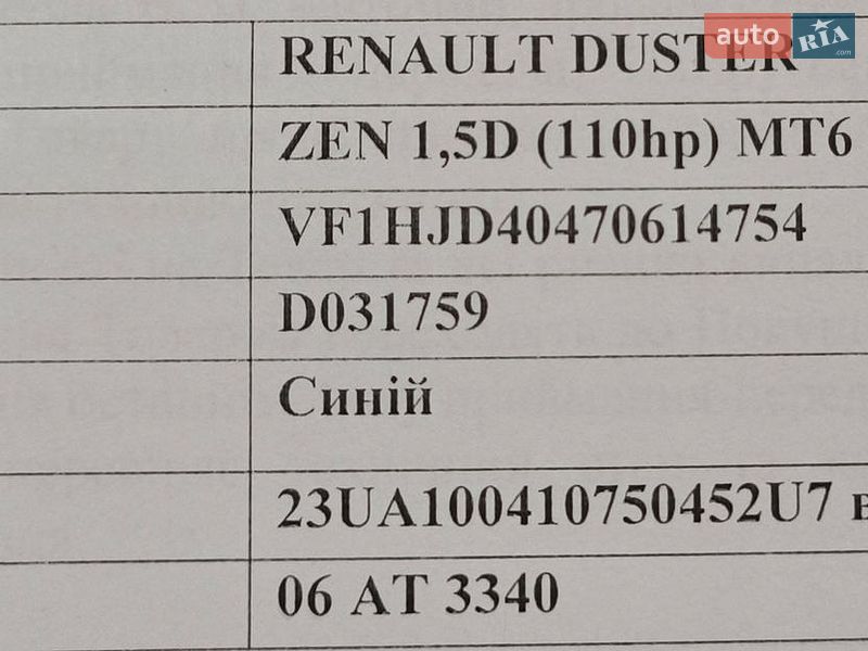 Внедорожник / Кроссовер Renault Duster 2023 в Борзне