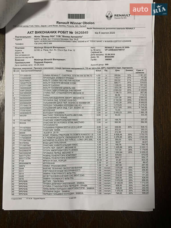 Мінівен Renault Grand Scenic 2010 в Рівному