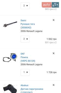 Лифтбек Renault Laguna 2006 в 