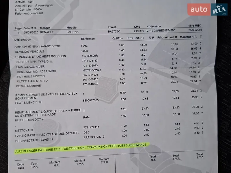 Ліфтбек Renault Laguna 2005 в Дніпрі документ