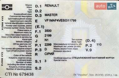 Грузовой фургон Renault Master 2014 в 