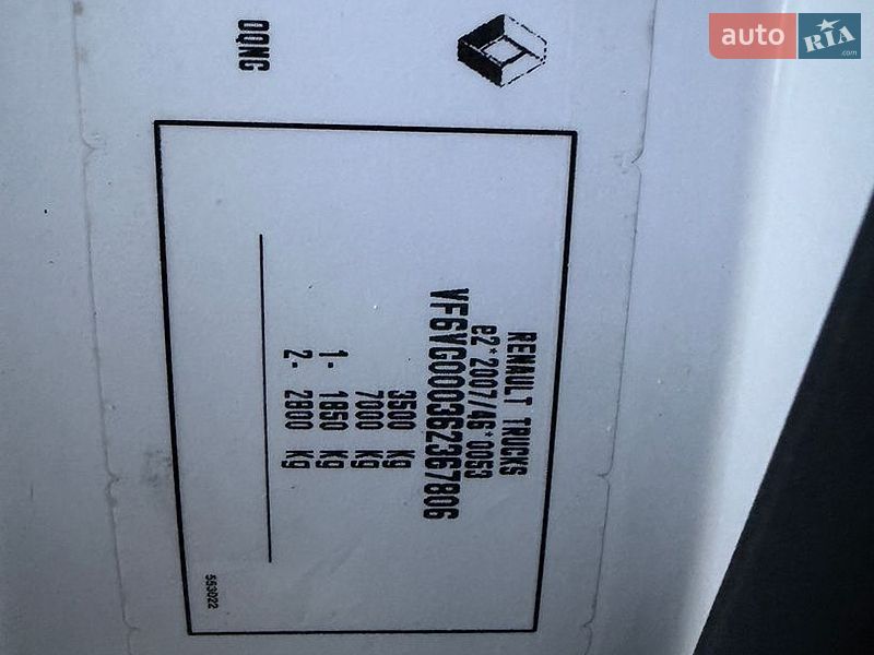 Борт Renault Master 2019 в Дубно