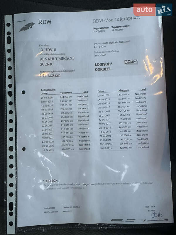 Минивэн Renault Scenic 2008 в Ковеле