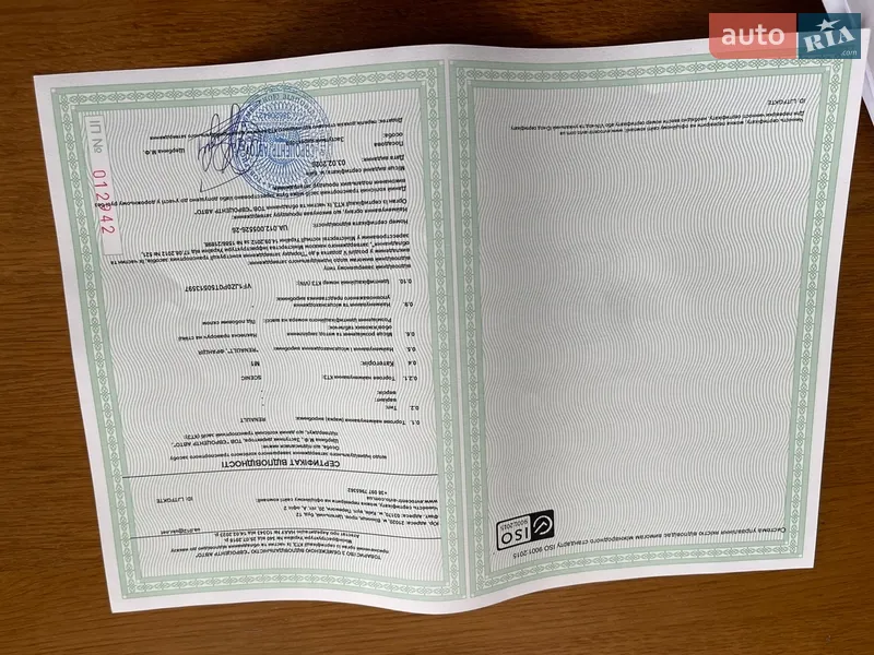 Минивэн Renault Scenic 2014 в Луцке документ