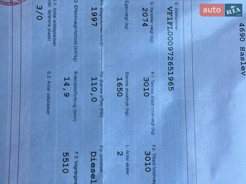 Вантажний фургон Renault Trafic 2024 в Бродах документ