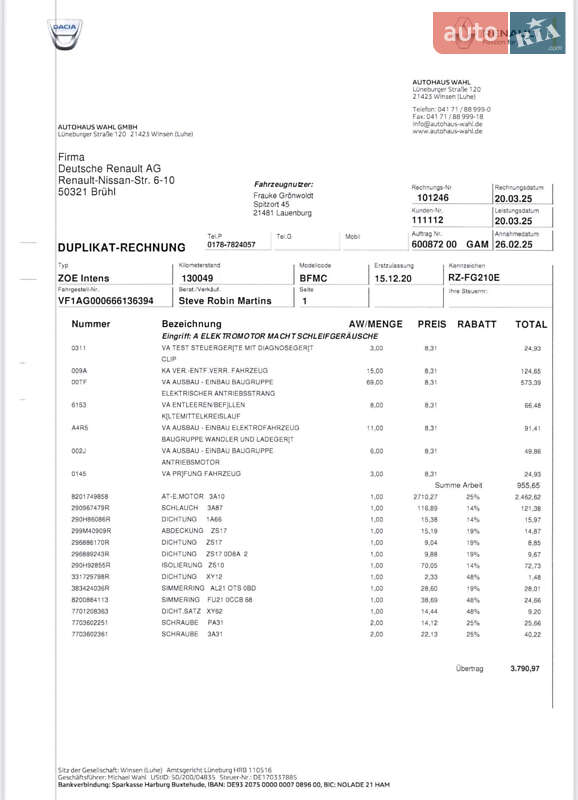 Хэтчбек Renault Zoe 2020 в Киеве