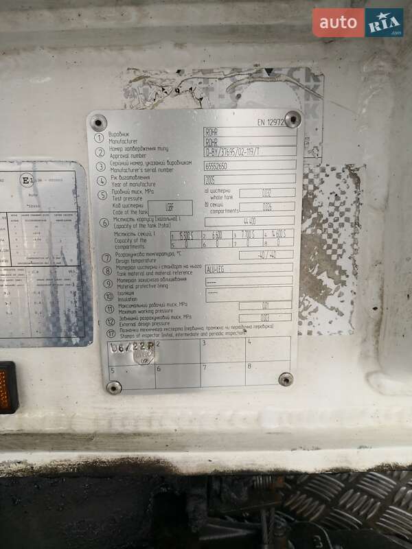 Цистерна полуприцеп Rohr TAL-AL-36 2005 в Каменском