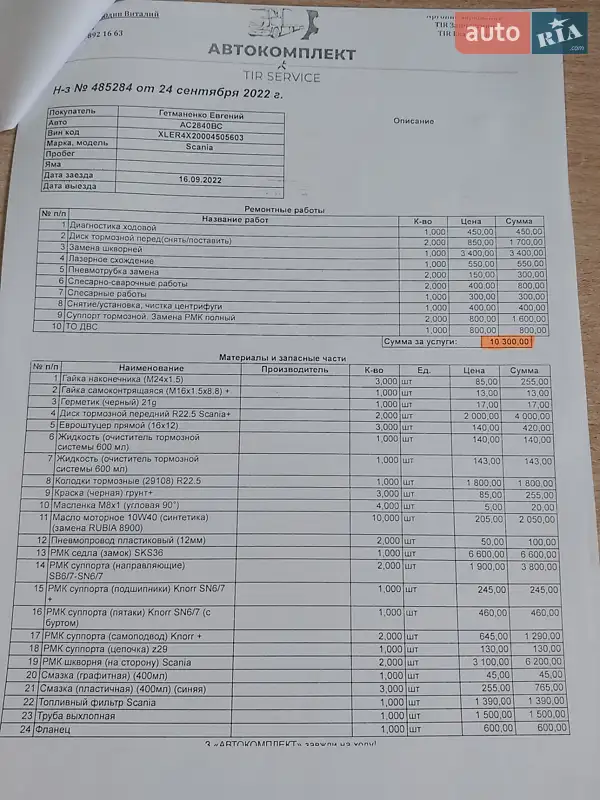 Тягач Scania 164L 2004 в Кривому Розі документ 7 фото Тягач Scania 164L 2004 в Кривому Розі документ