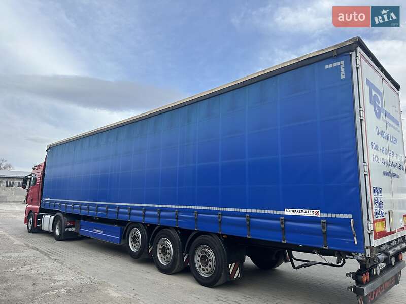 Тентований борт (штора) - напівпричіп Schwarzmuller S1 2017 в Калуші