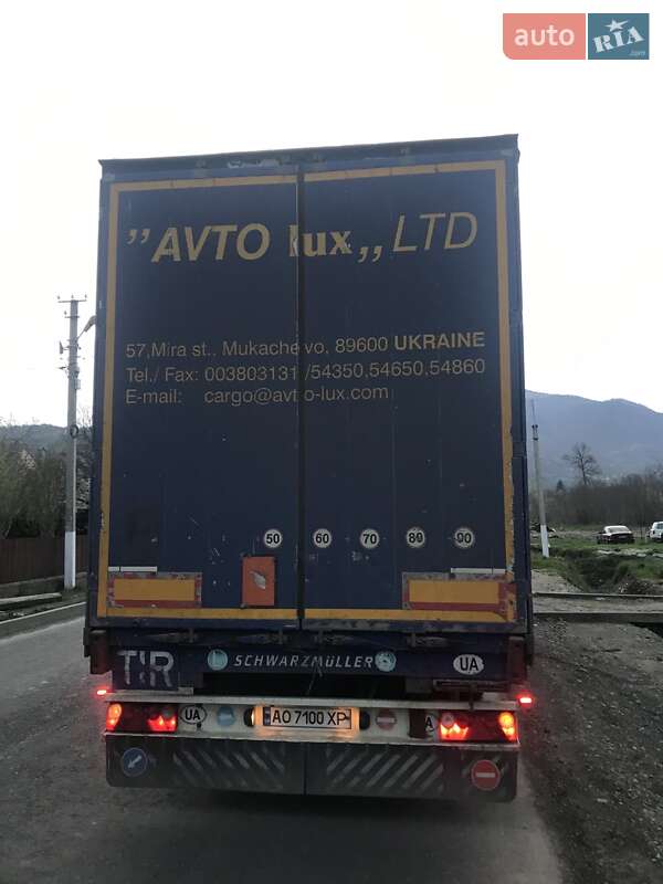 Тентованный борт (штора) - полуприцеп Schwarzmuller SPA-3E 2008 в Тячеве
