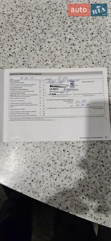 Универсал Skoda Fabia 2012 в Белогородке документ