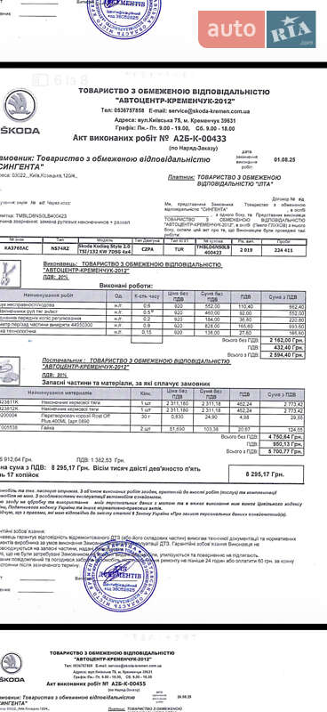 Внедорожник / Кроссовер Skoda Kodiaq 2019 в Александрие