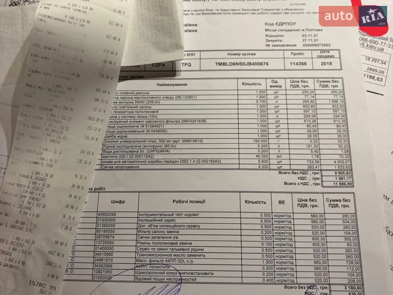 Внедорожник / Кроссовер Skoda Kodiaq 2018 в Лубнах документ