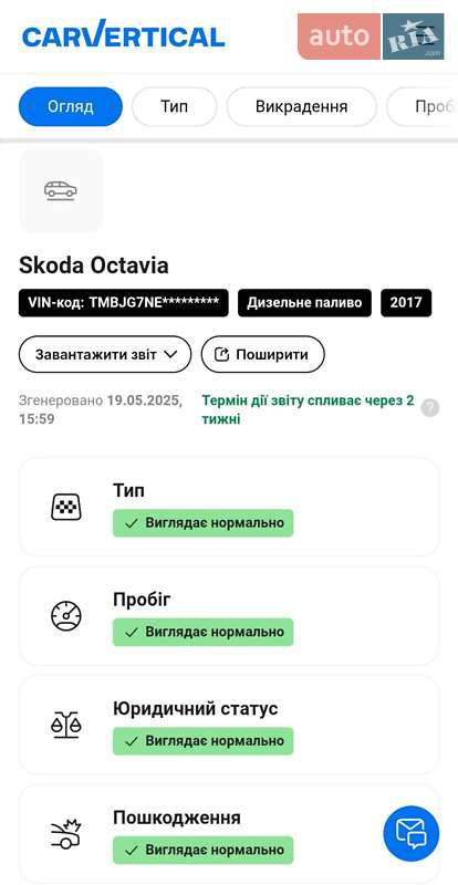 Універсал Skoda Octavia 2017 в Звягелі