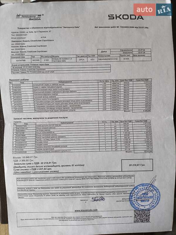 Лифтбек Skoda Octavia 2020 в Песчанке фото 40 Лифтбек Skoda Octavia 2020 в Песчанке