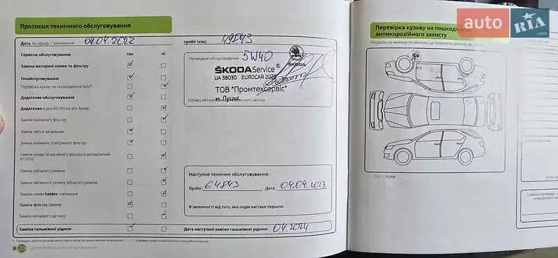 Лифтбек Skoda Octavia 2017 в Луцке документ