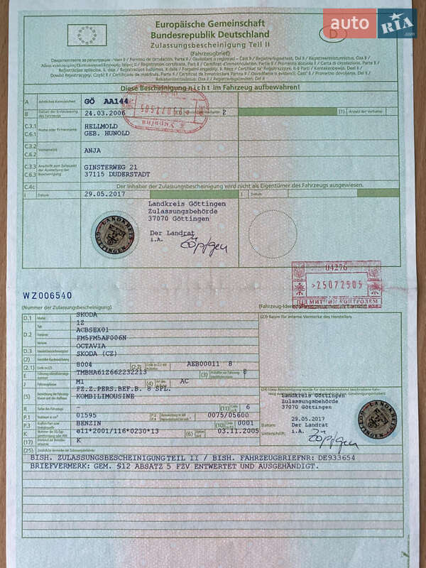 Универсал Skoda Octavia 2006 в Владимире