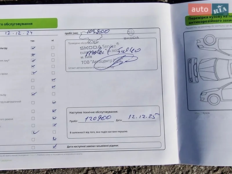 Лифтбек Skoda Octavia 2017 в Львове документ