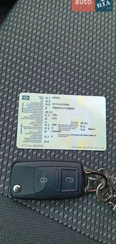 Универсал Skoda Octavia 2000 в Шостке документ