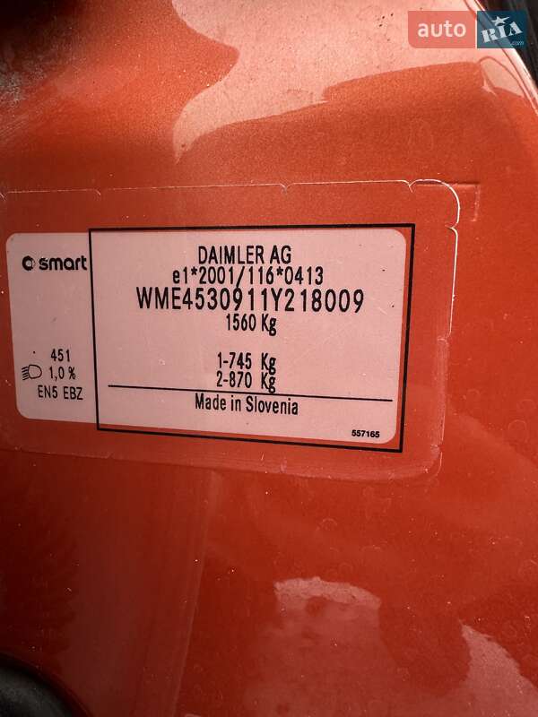 Хэтчбек Smart EQ Forfour 2018 в Белогородке