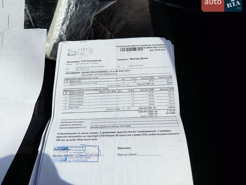 Позашляховик / Кросовер SsangYong Korando 2011 в Міжгір'ї