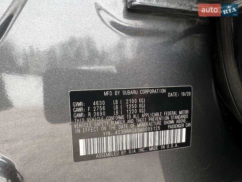 Седан Subaru Legacy 2020 в Вышгороде фото 19 Седан Subaru Legacy 2020 в Вышгороде