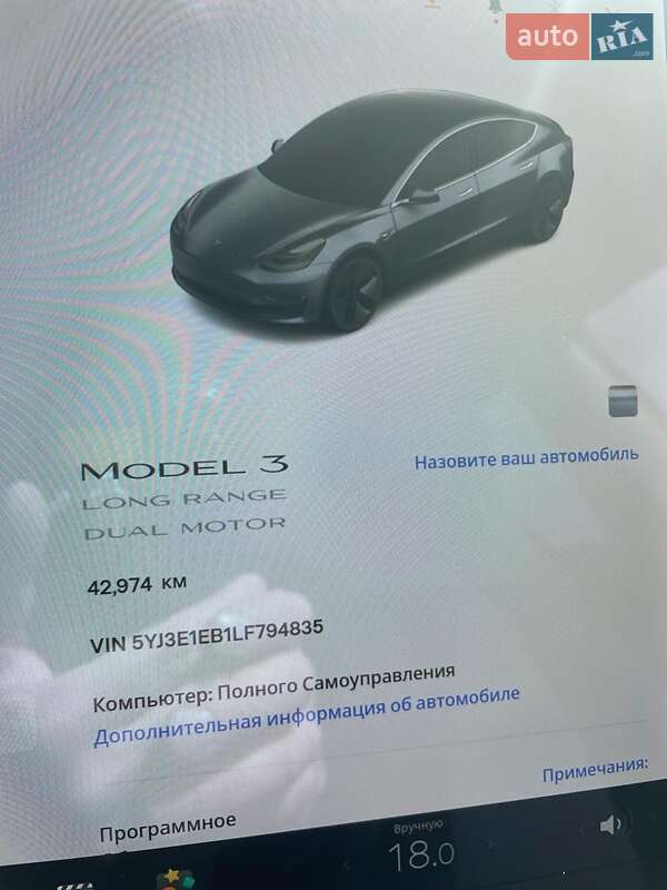 Седан Tesla Model 3 2020 в Львове