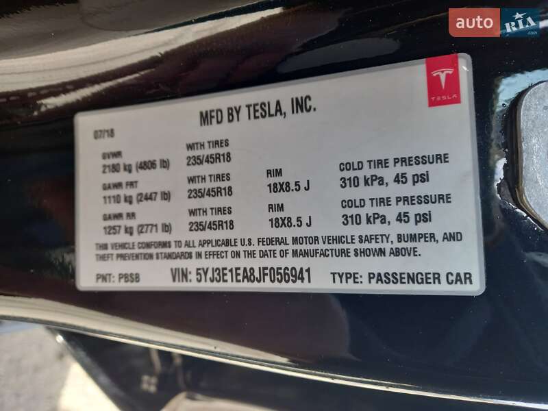 Седан Tesla Model 3 2018 в Дніпрі фото 19 Седан Tesla Model 3 2018 в Дніпрі