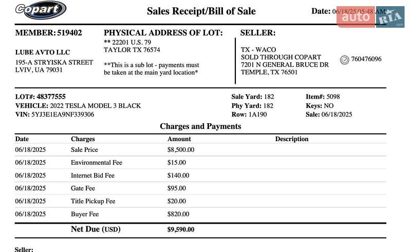 Седан Tesla Model 3 2022 в Львові
