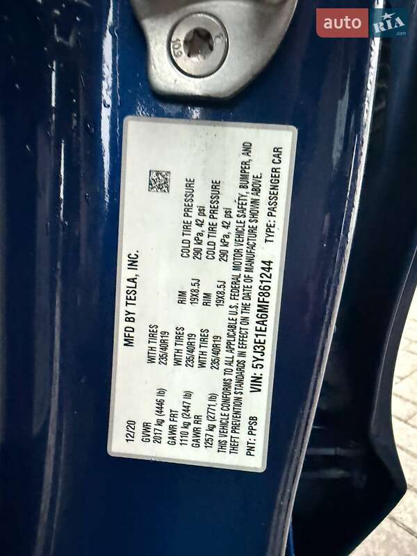 Седан Tesla Model 3 2021 в Луцке фото 16 Седан Tesla Model 3 2021 в Луцке