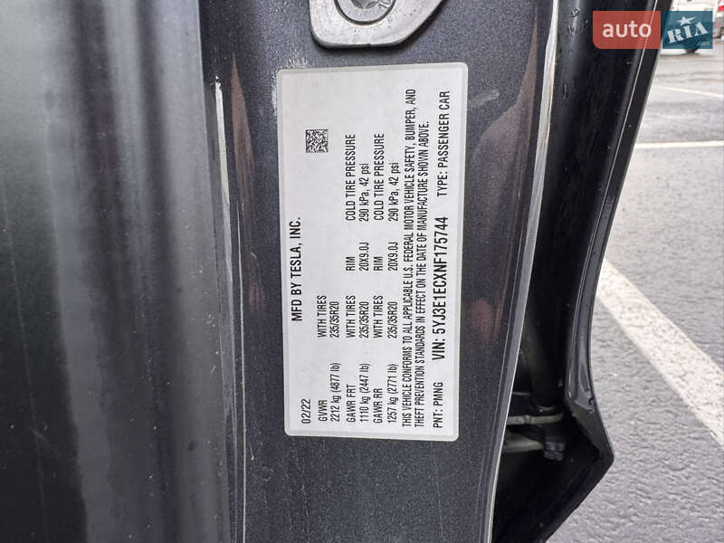 Седан Tesla Model 3 2022 в Львове фото 9 Седан Tesla Model 3 2022 в Львове