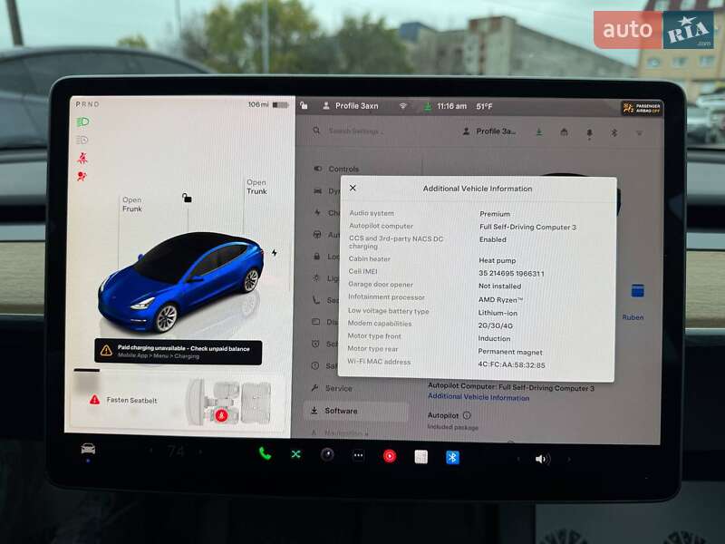 Седан Tesla Model 3 2022 в Луцке