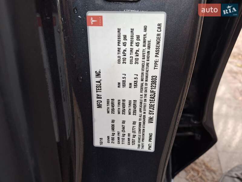 Седан Tesla Model 3 2018 в Луцке фото 19 Седан Tesla Model 3 2018 в Луцке