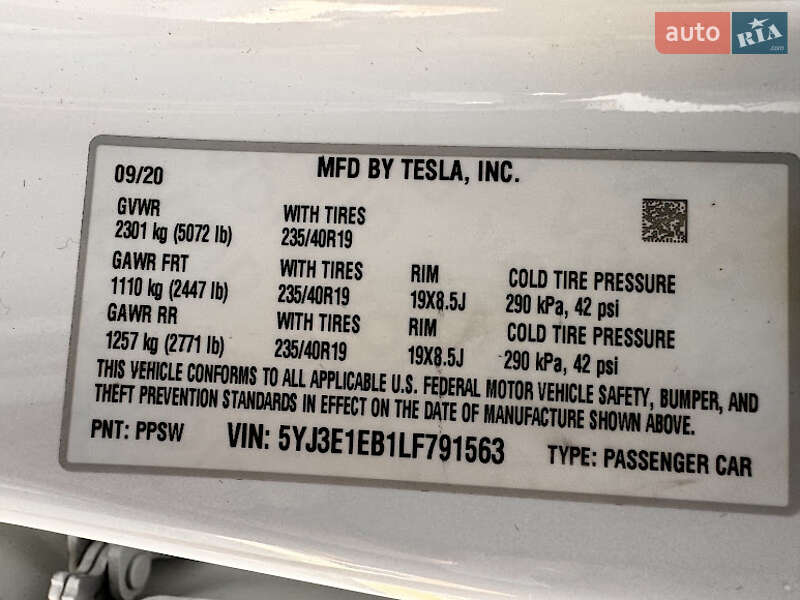 Седан Tesla Model 3 2020 в Ковеле