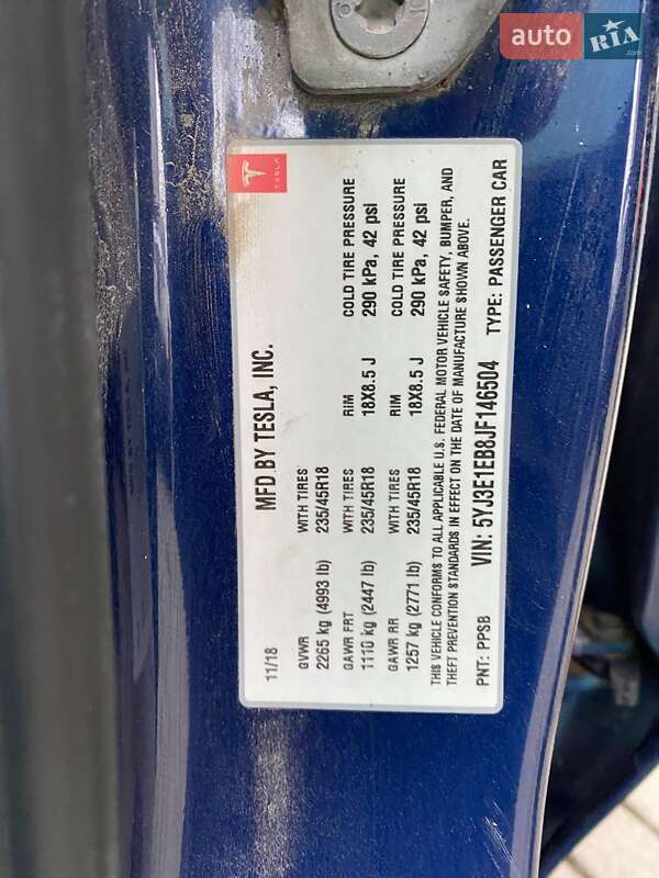 Седан Tesla Model 3 2018 в Львове фото 21 Седан Tesla Model 3 2018 в Львове
