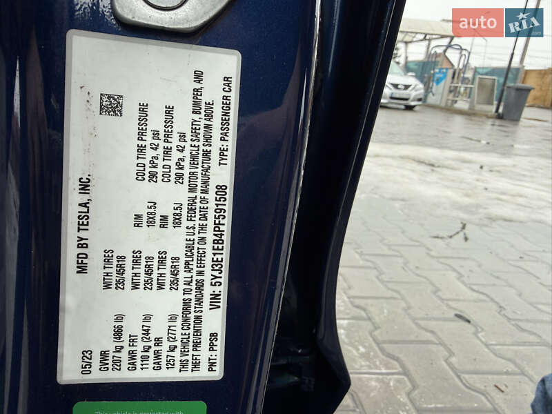 Седан Tesla Model 3 2023 в Одесі фото 11 Седан Tesla Model 3 2023 в Одесі