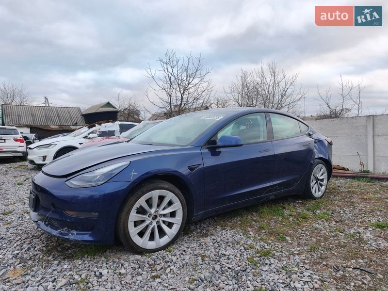 2022 Tesla Model 3, VIN 5YJ3E1EB5NF168529:plate — фото 1 (autoria)
