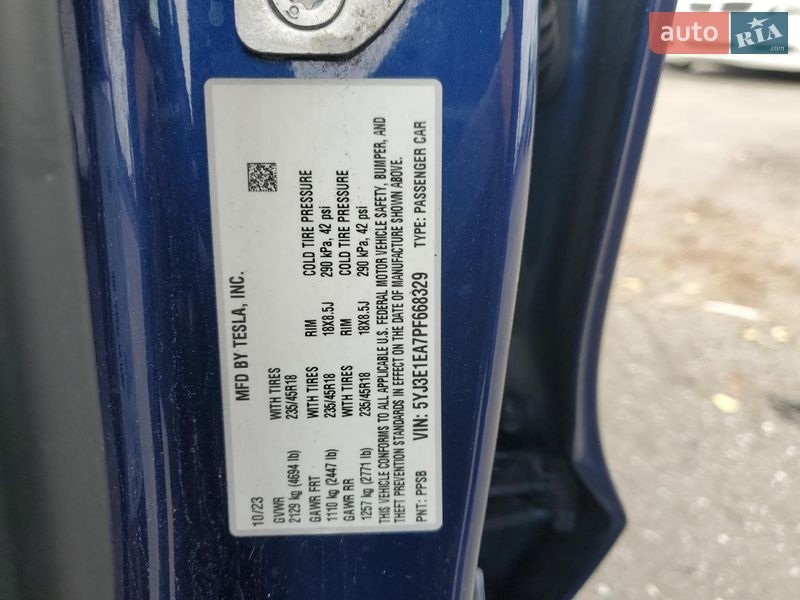 Седан Tesla Model 3 2023 в Львові фото 12 Седан Tesla Model 3 2023 в Львові