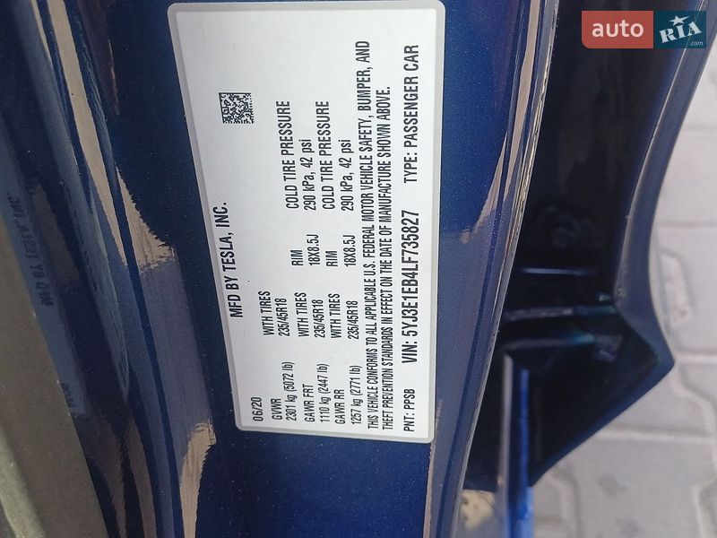 Седан Tesla Model 3 2020 в Киеве