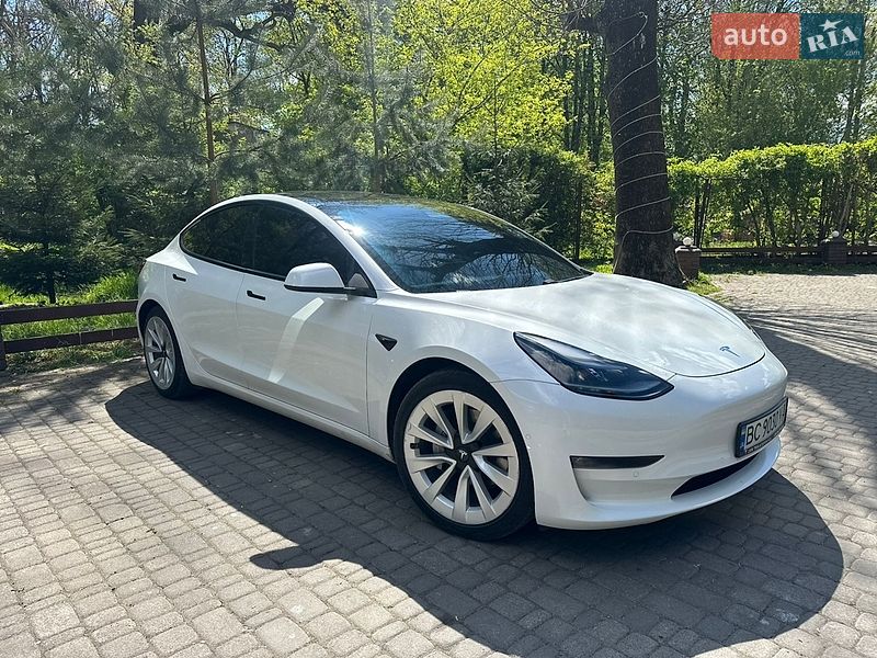 2021 Tesla Model 3, VIN 5YJ3E1EB1MF866747:plate — фото 1 (autoria)